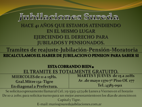 42 años defendiendo los derechos de jubilados y pensionados.