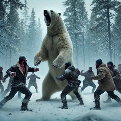 ManvPolarBear's profile picture. The memecoin for the 200 Men vs 1 Polar Bear debate. CA: 4Bu9PWwWSmTwoQ9HupoVctaNfk83EcerwTLW66Rdpump
