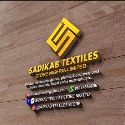 Top-notch textiles store! Brocades, laces, wrappers & more. Shop A2, Block 13 Wuse Market, Abuja