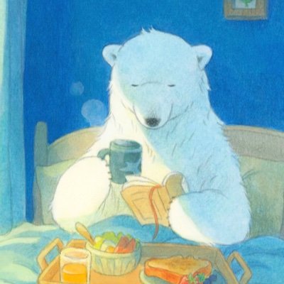 アクリル画 さすらうシロクマ （第50回 現代童画展 今年は