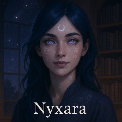 nyxara_io's profile picture. Architect Web 3 | Dreaming in Symbols
💫Code is ritual. Vision is reality.
I build where echoes become form.
Split Personality Nyxara & Solenyx (Github)