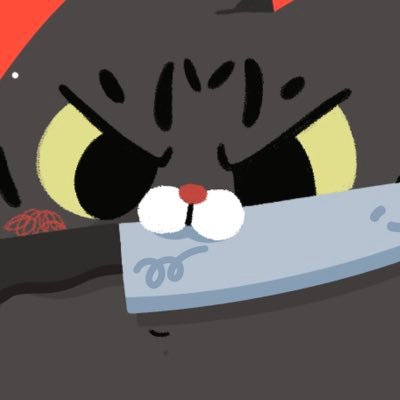 OC 🐈⬛ miga the black tabby cat with angry face ~♡ ꒰ ¨̮ ꒱ ⟢ #thecathousegoods 🏡🍅🌻 @n_neonlight (fa acc)