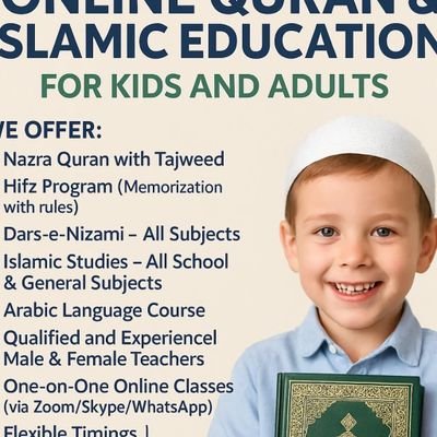 Online Quran and other Islamic subjects teacher