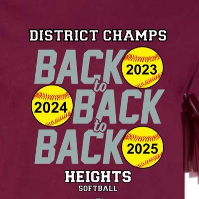 Booster Club for Heights High School Softball. 2023 2024 2025 Back to Back to Back District 18-6A Champions!! 🏆🏆 DAWGS ON TOP!!!