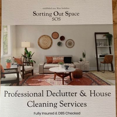 Organiser/declutterer. West Yorkshire. Loves making a house a home. Tidying, cleaning, home organising & house clearance. Home staging for property viewings.