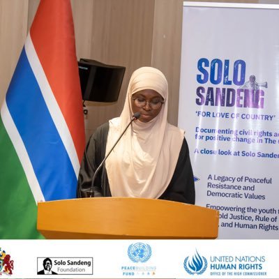 Fatimasandeng's profile picture. Founder/CEO @ Solo Sandeng Foundation🇬🇲.Spokesperson-Jammeh2justice2017-2023🇬🇲.Justice Activist. ‘Her Father’s mother’. Mother, Student of knowledge-Islam🥰