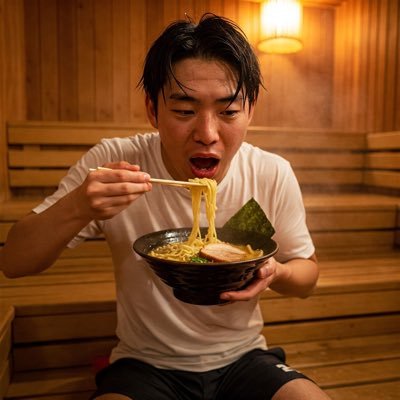 a.k.a. サウナヌードルモンスター a.k.a. ミドルトーク原ダリ@ a.k.a. ハラダそのもの a.k.a. 太陽 ※プロフィール画像は浴場市場の米澤社長に作っていただきました