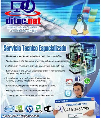 Ditec_net's profile picture. Síguenos!! nunca se sabe cuando nos necesites, te prestamos  Servicio Técnicos en Computación a domicilio  Maracay. Compra y ventas de equipos.