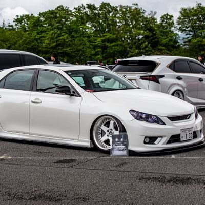 車好き/マークX130/特別仕様車yellowlabel/中期Sパケ/前期化ヴェルティガ仕様/シャコタン乗り/生脚/リアG's仕様/ Z34ホイール/work/JDMGT5/でかい看板背負ってる運送屋/トラック乗り/ 4t乗り