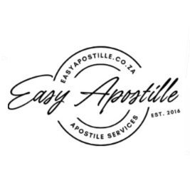 EasyApostilleSA's profile picture. Apostille, Authentication, Police Clearance, Notary, Embassy, Authentication, TEFL, Legalisation, HSPCSA & RTMC. Proudly South African. info@easyapostille.co.za