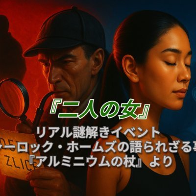 mysteryhiganak1's profile picture. ≪シャーロック・ホームズ×ジキル&ハイド×パラレルワールド≫
前代未聞の本格派新感覚謎解きイベントを開催！他では決して体験出来ない唯一無二のリアル謎解き体験を。
リツイート大歓迎、フォローも待ってます！

#東中野 #謎解き #街歩き #ミステリー #バル巡り #地域活性