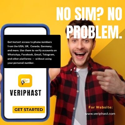 veriphast's profile picture. Buy disposable numbers for WhatsApp, Facebook , X, Telegram & more. Instant access from USA, UK, Canada, Germany & beyond. Stay private. Use #veriphast.