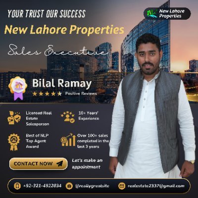 newlahore_NLP's profile picture. Affiliated with New Lahore Properties.We are the best real estate agency in all our the Pak and we provide Buying/Selling services in DHA,s and Bahria Town etc.
