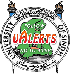 How to join us? Create Message and type (Follow uAlerts) & send it to 40404.
It's totally free! You will receive alerts about Sindh Uni Directly on your cell.