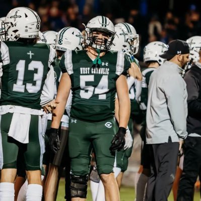 hunterprice54's profile picture. 2026|West Catholic High school 🏈|DE|6’1,225|BP: 295|Squat: 505|TB Deadlift: 585| Email: hunterprice@dogrschools.org | Phone: 616-401-0651
