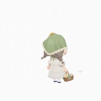 あつ&さま専用（原画）白いおくりもの ほか　3点おまとめ 北東の住宅街3段目はサラちゃんのお家🐭🏠 街中がごたごたして