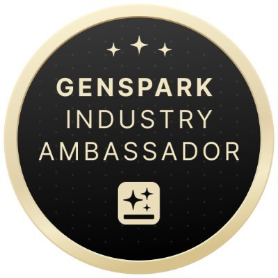 🚨現在2次募集中~9/12(金)まで⚡️ Gensparkインダストリーアンバサダープログラム公式 ⚡️
|コンテンツ・マーケティング・医療・教育・学生・法律|各業界のGensparkユースケースを発信する認定アンバサダー制度|アンバサダーたちがGenspark日本公式YouTubeで実践的な活用法を配信中📺|