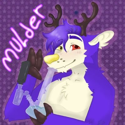 MulderTheDeer's profile picture. Silly purple Pan/Poly deer  🦌 🌿 🎈
