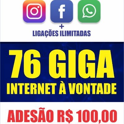 TIM BETA PRÉ A VIP, Vem Fazer? 📲⚡ l
Com mais de 76GB de internet 🛜 Facebook, Instagram, Whatsapp, Ligações e SMS Ilimitados📲
💰 Por apenas R$15 Mensais🔥