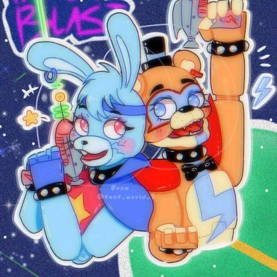 Banner by me and my PFP is by @fnaf_world_1!
I'm bisexual and ship Glamrock Fronnie 🧡🩵!