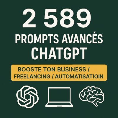 PromptosFr's profile picture. 🚀 +2 500 prompts ChatGPT pour automatiser, vendre et créer
🧠 IA | Productivité | Freelance
📥 Pack Notion ici
https://t.co/39aKjrUSsX