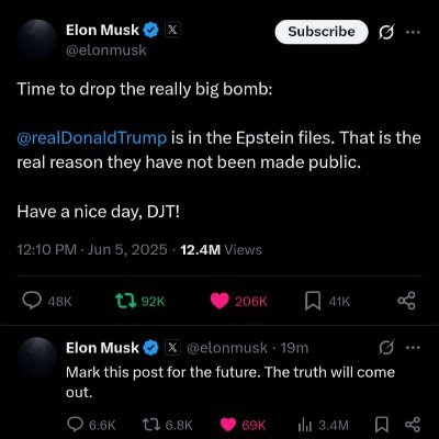 Trump is acting exactly how a goddamn psychotic pedophile on the Epstein List would act to avoid getting caught. We need Epstein Client 🐙 Games.