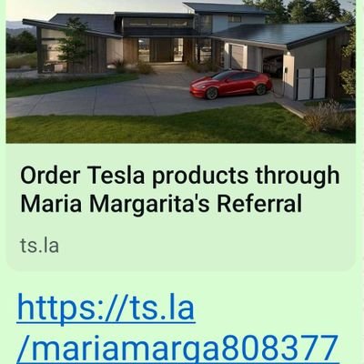 Referido Tesla https://t.co/cpHOJRACpF ganamos si entras con el codigo de referido #Tesla grupo referidos en Telegram https://t.co/b5ynoeDeug