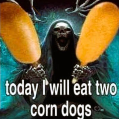 Fallowman09's profile picture. today I will eat two corn dogs