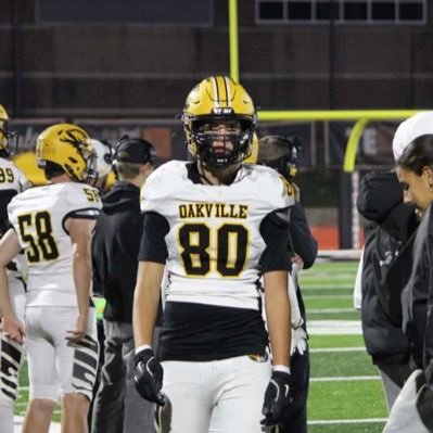 DE for Oakville tigers 6’2 197lb phone number:314-478-1005 gmail:tealj007@gmail.com class of 26 gpa: 2.0