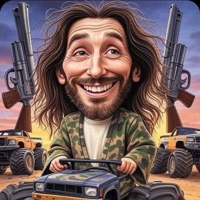 ✝️ Born to crush sin & Fords
🚛 Walks on mud, not water
🔥 Turnin’ the other cheek at 90 decibels
📖 Sermons with spoilers (and spoilers with sermons)
🤘