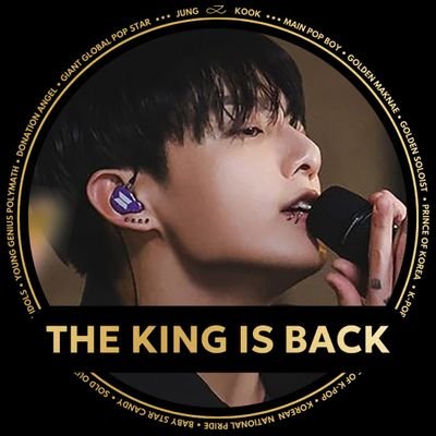 JJKs + Goldens Forever! ❤️
A proud fan of a very talented
Giant Pop Star, Jeon Jungkook!
KING JUNGKOOK IS BACK!!
WORLD NO. 1 POP STAR
JEON JUNGKOOK❤️❤️❤️