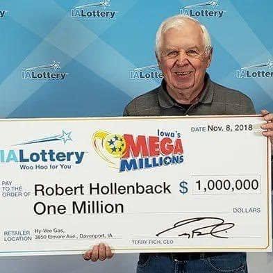 Hollenback,73 of Milan Illinois is the eighth person to purchase a $1 million winning. Giving back to the society by paying peoples credit card debts