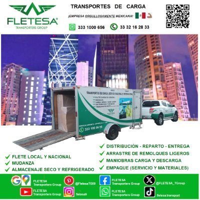 FLETESA_TGroup's profile picture. Empresa MUY orgullosamente mexicana de transporte de carga. Servicios de flete o mudanza local y nacional, maniobras, distribución, empacado, almacenaje, etc.