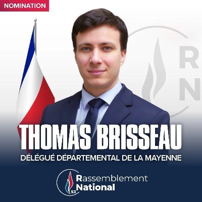 BrisseauThomas's profile picture. 🇫🇷Délégué Départemental de la fédération RN Mayenne

🇫🇷Candidat tête de liste RN à l'élection municipale de Laval