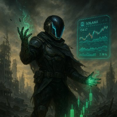 SummonWLF's profile picture. A survivor in the future.  I discovered a time portal that allows me to trade memecoins here as only Solana has survived.  app.summonthewarlord.sol