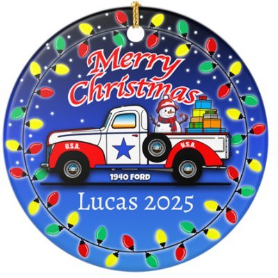 Personalized Christmas Ornaments make wonderful gifts for special people. Art by Car Artist K Scott Teeters.
