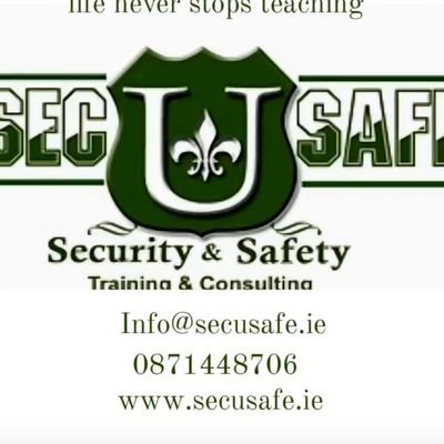 Secusafe is about providing quality and professional training and consultancy services to all service sectors. Email info@secusafe.ie or call 0871448706 today.