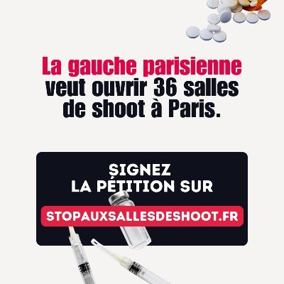 La gauche parisienne prévoit 36 nouvelles salles de shoot à Paris ! Découvrez si votre quartier est concerné et agissez maintenant, signez la pétition !