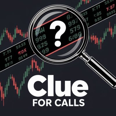 ClueForCalls's profile picture. Not a financial advisor, tweets are my own thoughts or ideas. Do your own DD but unusual options trades are a good place to start. Good luck and have fun!