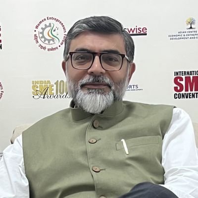 Investor, Growth Proponent. Believer in Entrepreneurship and MSMEs as Nation Builders.
Official account of President, India SME Forum follow @president_isf