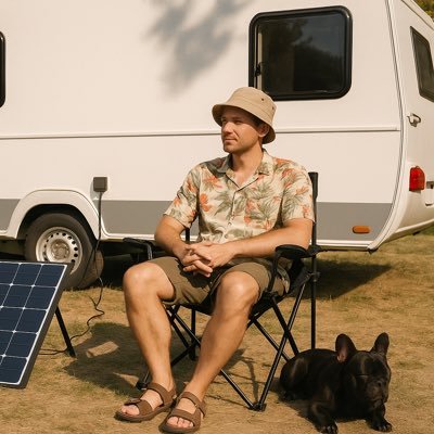 Ich bin ein Camper unterwegs mit einem geliehenen E-Auto. Die Sonne ist mein Ziel. Mitglied im Club der Pizzaverschlinger 🍕