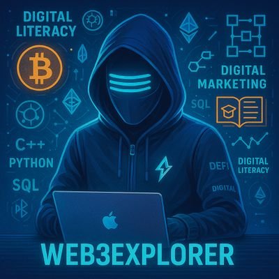🚀 Web3 Enthusiast |📚 Certified in Digital Literacy & Digital Marketing (HiiT) | Open to Collabs 🤝 | Exploring Crypto, NFTs, DAOs & DeFi|