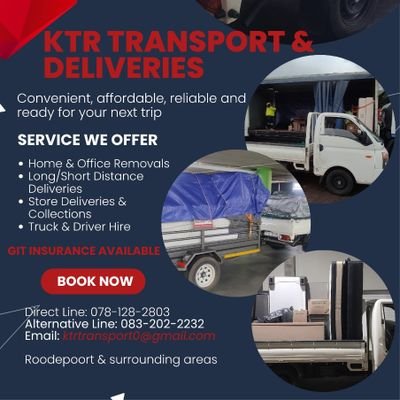 Home & Office Removals, Long and Short distance deliveries and bakkie hire...