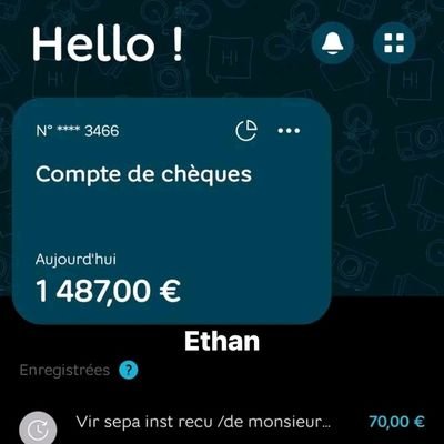 glannota30597's profile picture. je te faire un virement bancaire de 10000€ une fois reçu on faire une pourcentage de 50 50