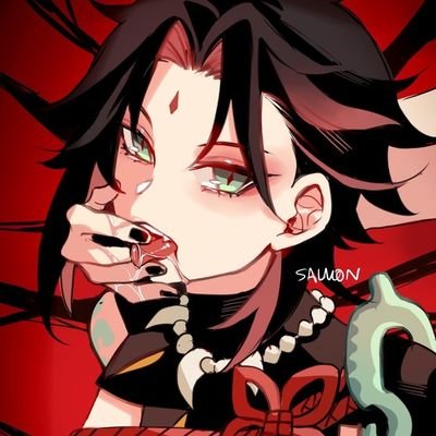 红魈/Hong.
Independent portrayal of red/beta Xiao, from genshin impact.
ic; sushisalmon95