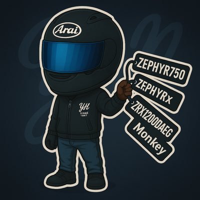 【ZEPHYR750 C3 ′93】【ZRX1200DAEGᛞ′14 BLACK LIMITED 】【ZEPHYR χ G8F ′08】【Monkey AB27 ′02】