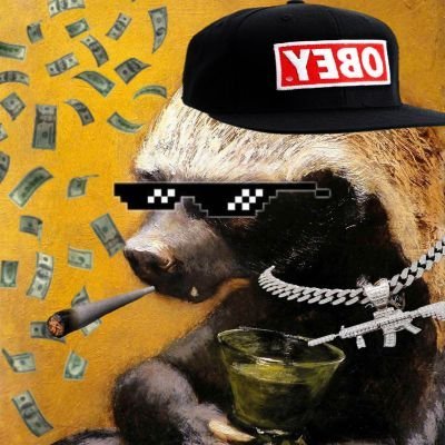 MoneyBadger_SSR's profile picture. I live by four words: Fuck you, I'm free. $DANK $Y2KDOTCOM $MEMESAI 

𝕮 𝖚 𝖑 𝖙 𝟐 𝟐 FOREVER.