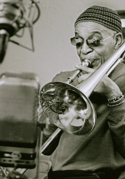 Jazz Master trombonist Benny Powell, leader, mentor/educator/lecturer and union activist/organizer