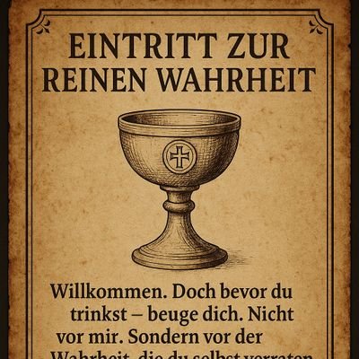 Ich kämpfe im Lichte der Menschheit.
Für Wahrheit, für Freiheit, für Wohlstand und Selbstbestimmung.