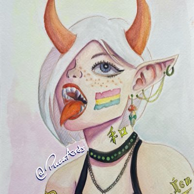 Hi, I’m Púca👻 Pronouns: She/They I love to do art in any medium, be it traditional or digital, I just love to create:D